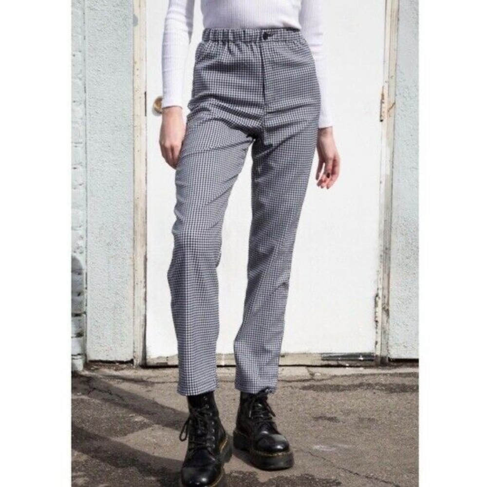 Brandy Melville black and white gingham pants